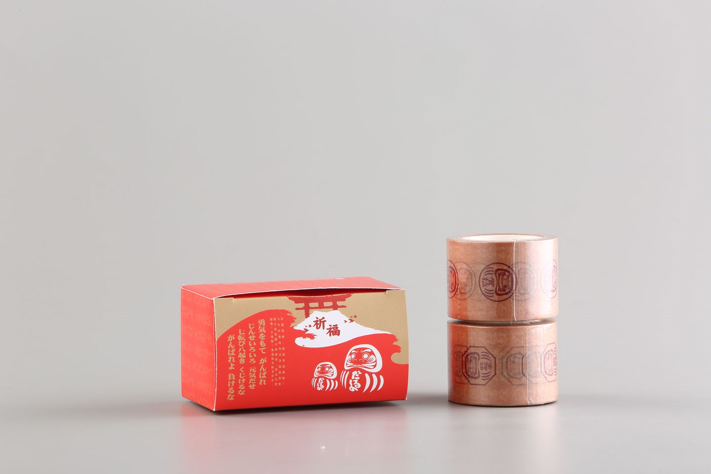 祈福達摩紙膠帶(2入，盒)